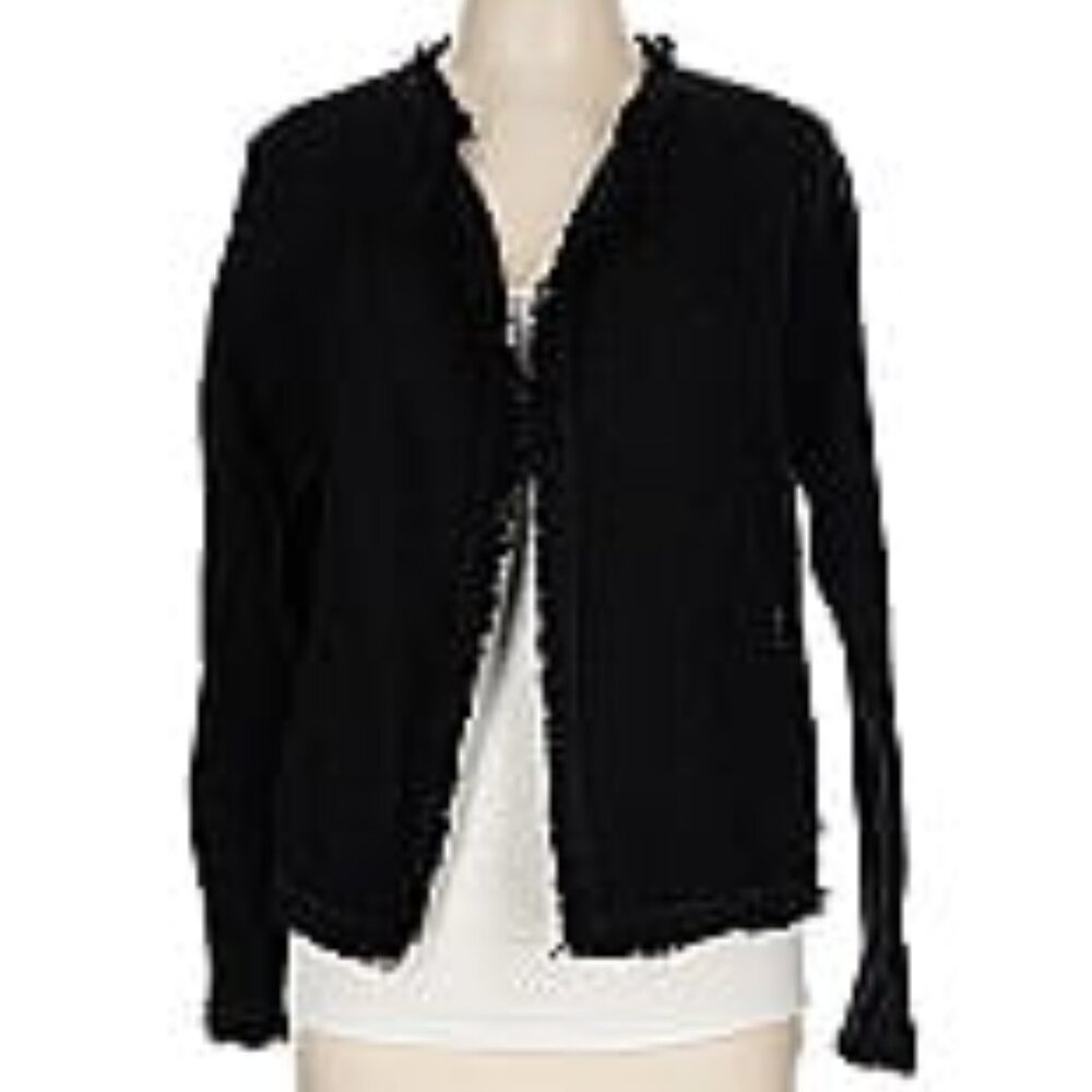 NIC+ZOE Fringe Mix Knit Jacket (large)